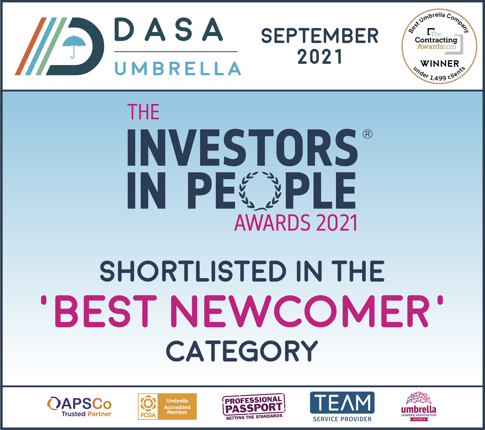 DASA Umbrella Shortlisted in the Investors in People Awards 2021